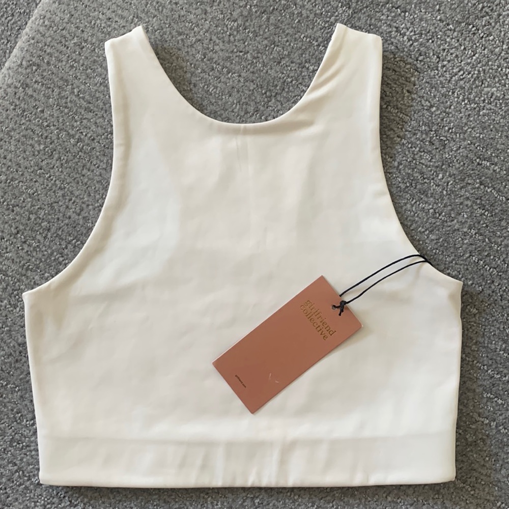 Girlfriend Collective Ivory Paloma Racerback Bra - Medium